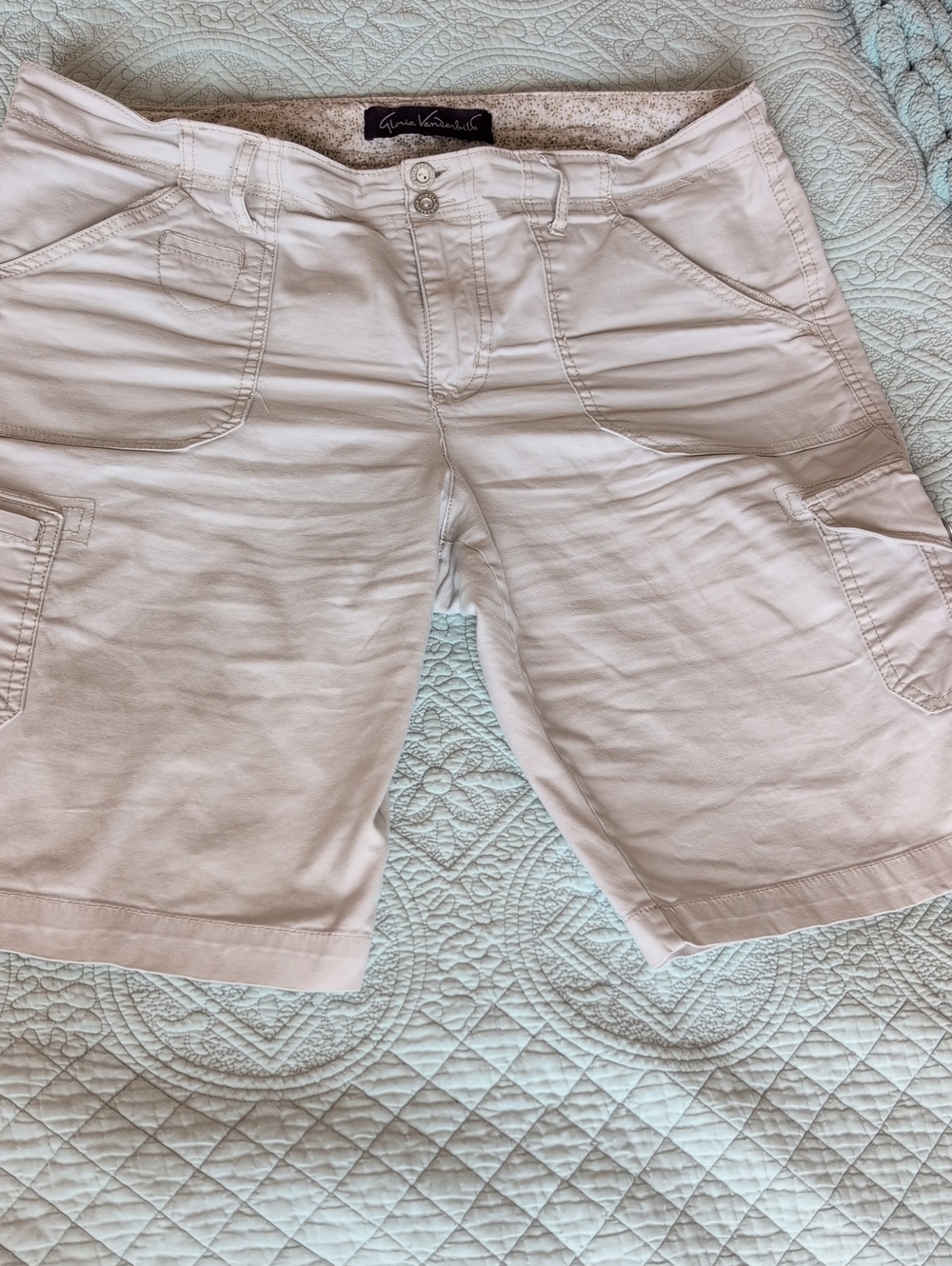 Khaki Cargo Shorts for Women